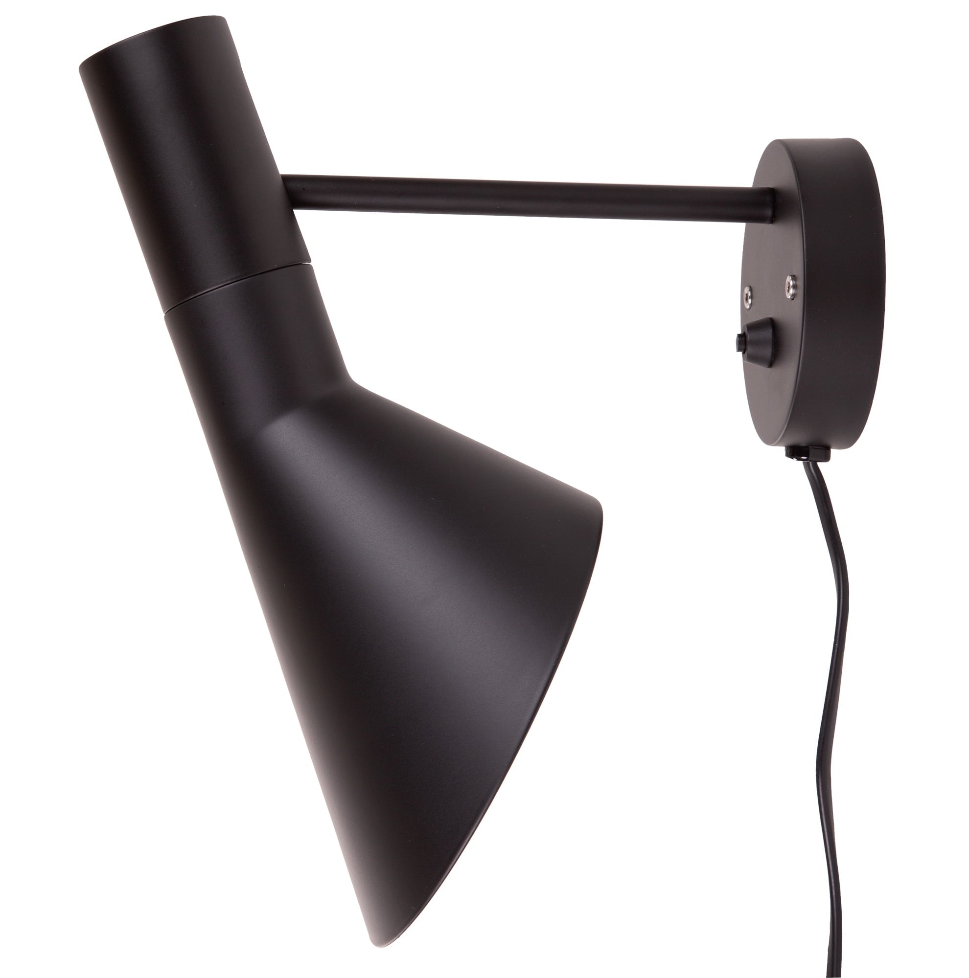 Arne Jacobsen style, Vegglampe DD D AJ lampe svart