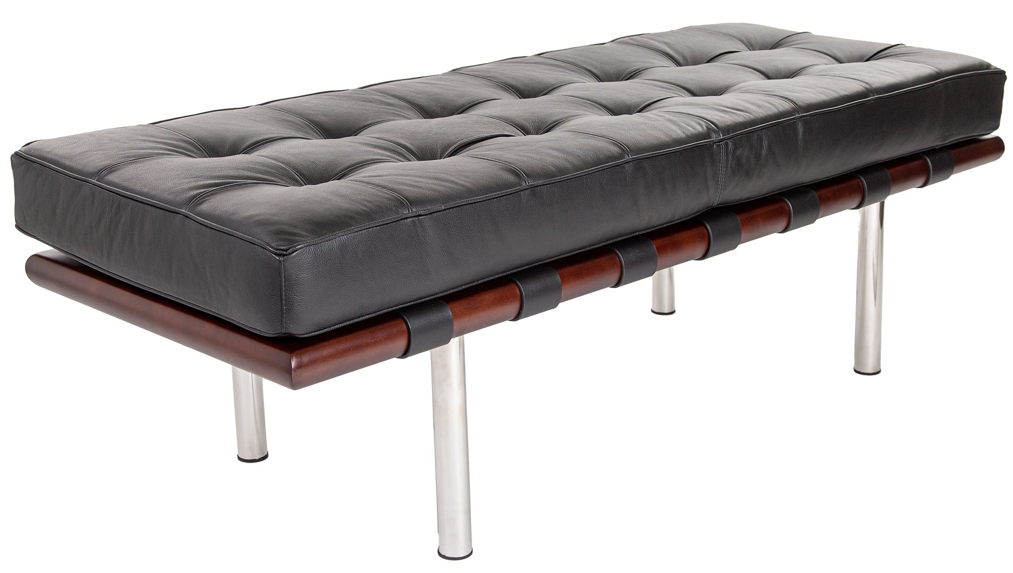 Ludwig Mies vd Rohe style, Benk Barcelona Pavillion Bank svart