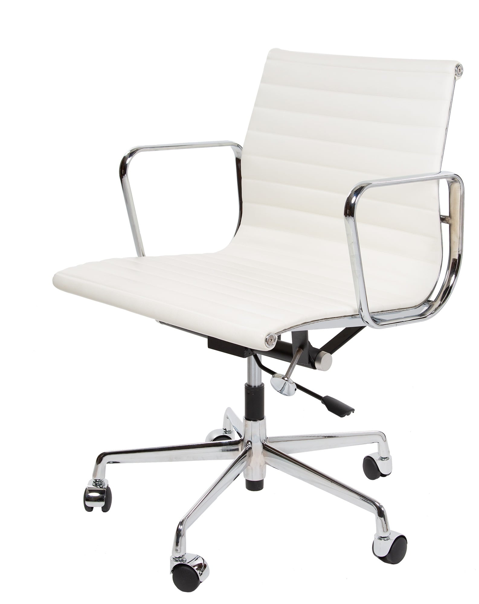 Charles Eames style, Kontorstol EA117 lær creme