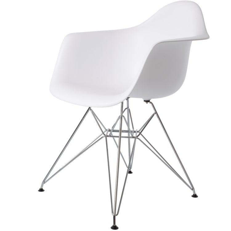 Charles Eames style, Spisestue stol DAR PP hvit