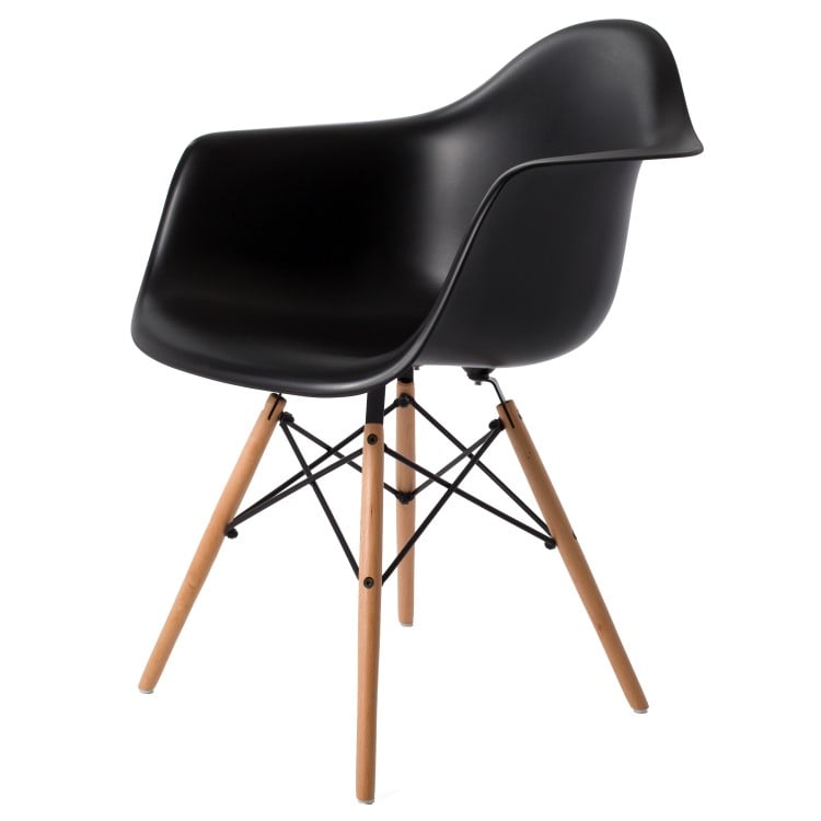 Charles Eames style, Spisestue stol DAW PP svart