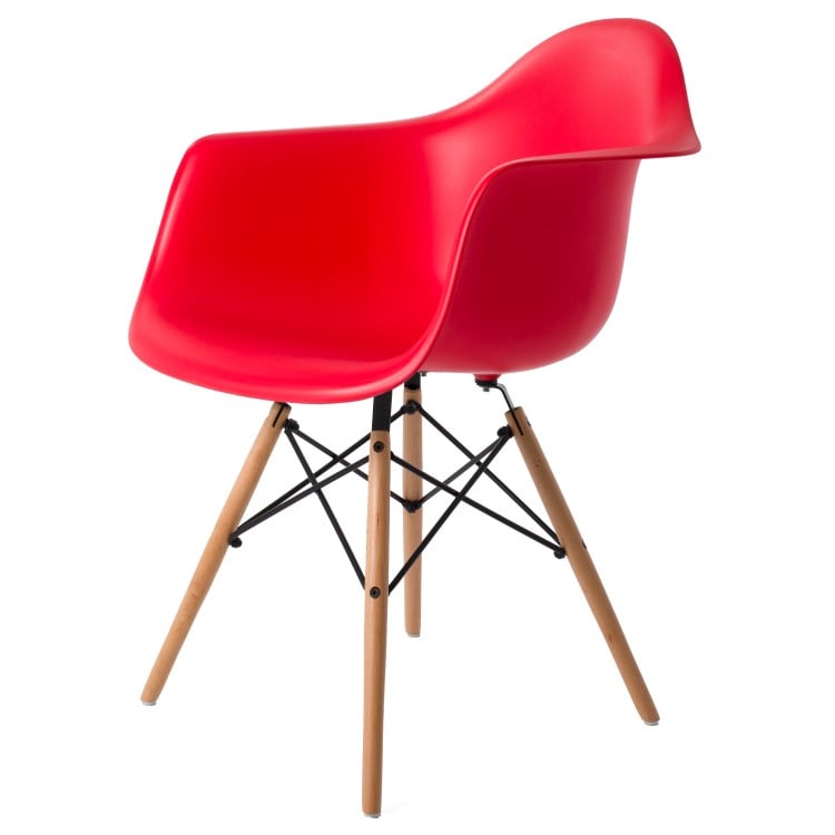 Charles Eames style, Spisestue stol DAW PP rød