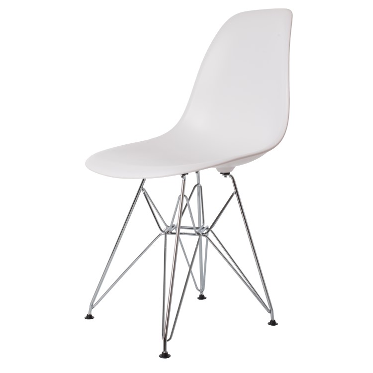 Charles Eames style, Spisestue stol DSR matt PP hvit