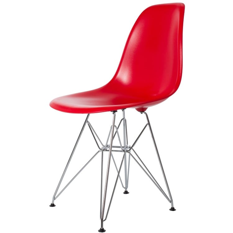 Charles Eames style, Spisestue stol DSR ABS rød