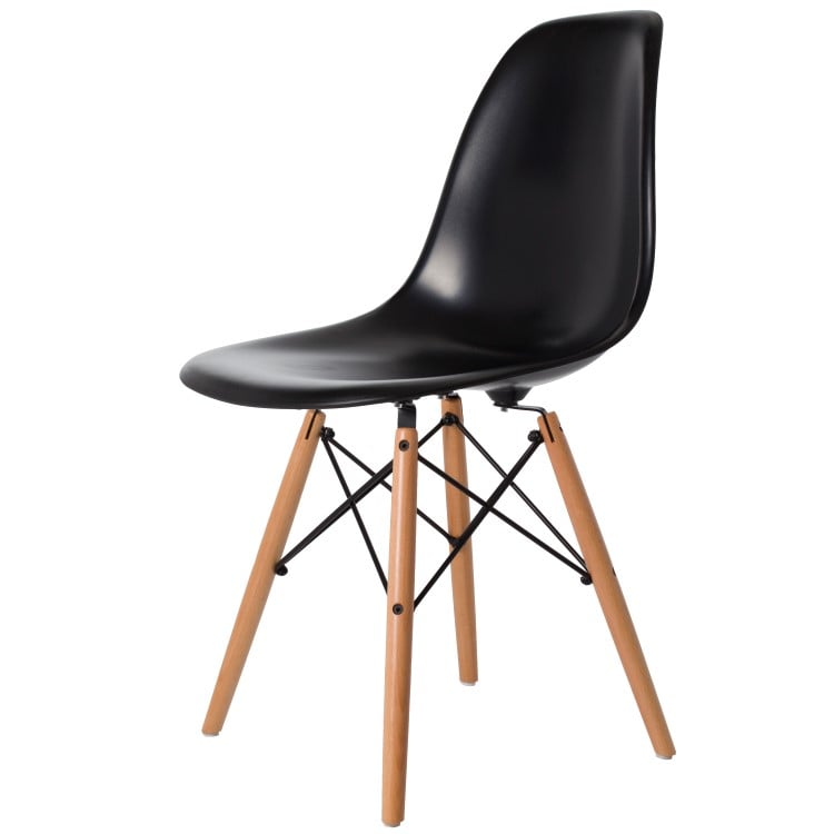 Charles Eames style, Spisestue stol DSW ABS svart