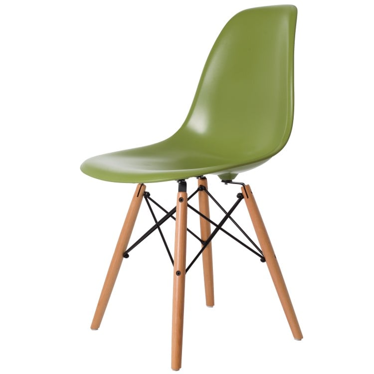 Charles Eames style, Spisestue stol DSW ABS grønn