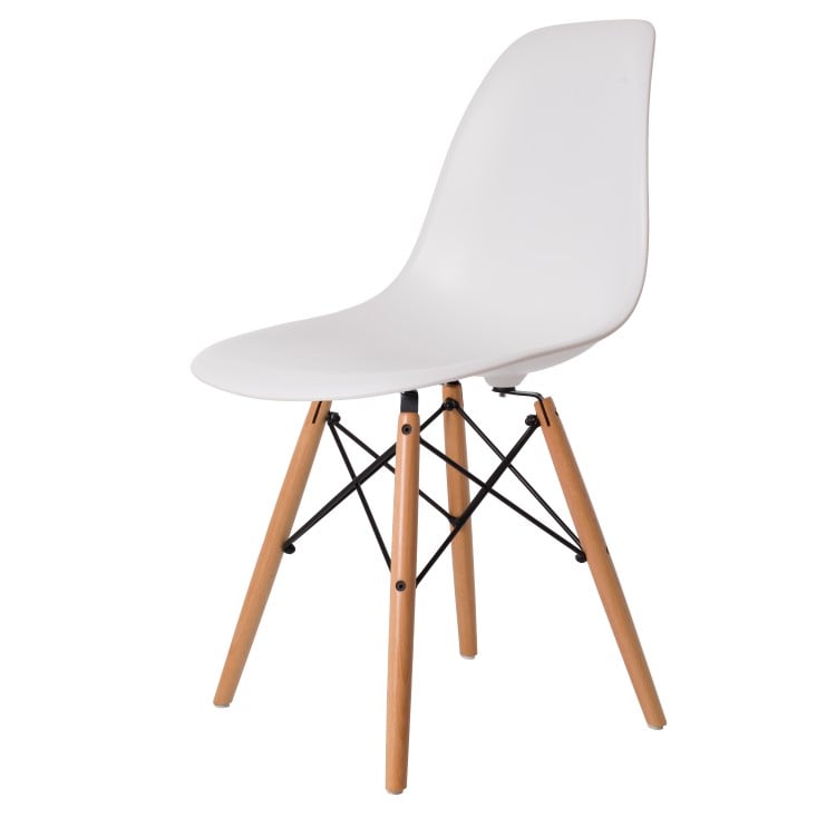 Charles Eames style, Spisestue stol DSW matt PP hvit