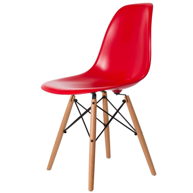 Charles Eames style, Spisestue stol DSW ABS rød