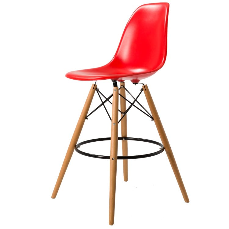 Charles Eames style, Barkrakk DSW krakk ABS rød