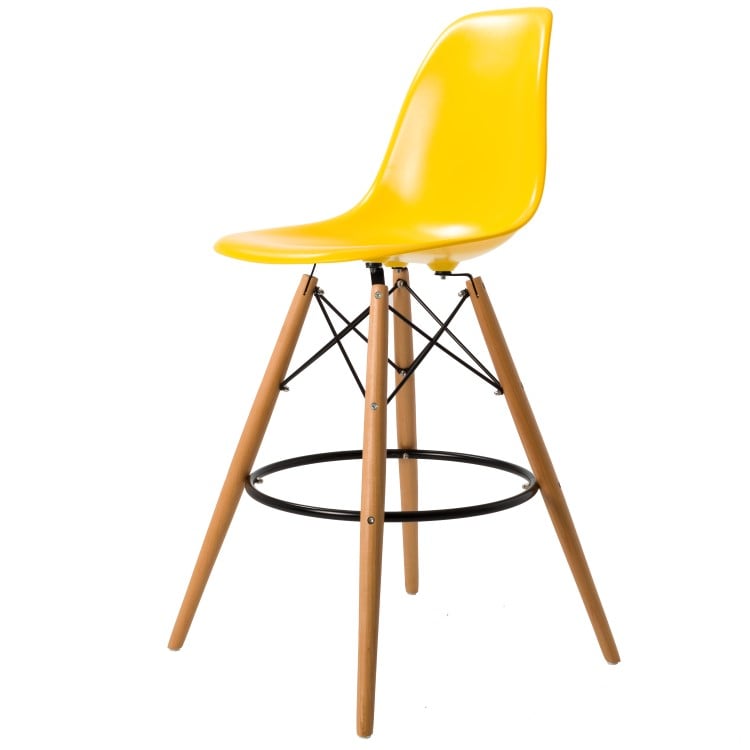Charles Eames style, Barkrakk DSW krakk ABS gul