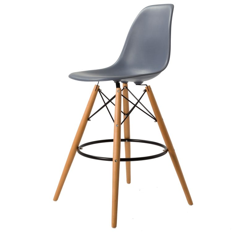 Charles Eames style, Barkrakk DSW matt PP mørkegrå