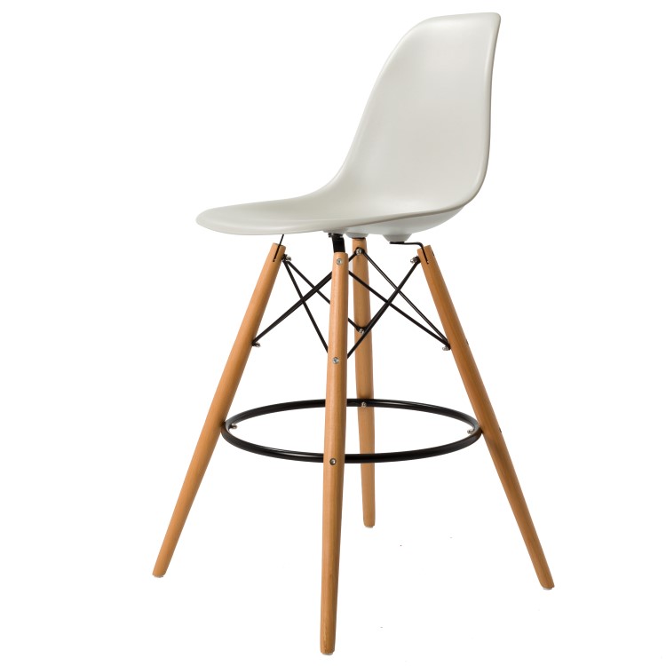 Charles Eames style, Barkrakk DSW matt PP lysegrå