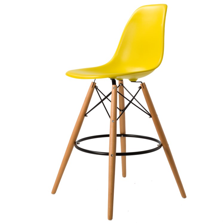 Charles Eames style, Barkrakk DSW matt PP sennep