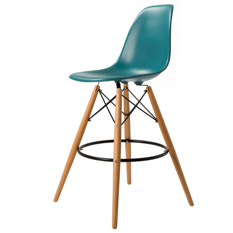 Charles Eames style, Barkrakk DSW matt PP havblå