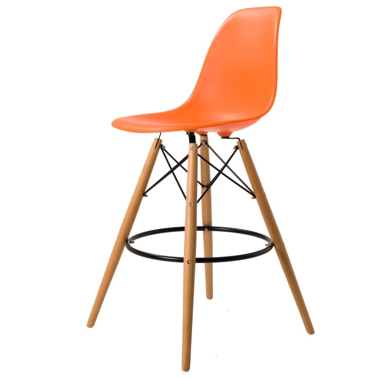 Charles Eames style, Barkrakk DSW matt PP oransj