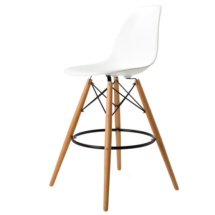Charles Eames style, Barkrakk DSW matt PP hvit