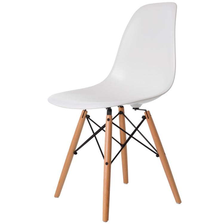 Charles Eames style, Spisestue stol DSW ABS hvit
