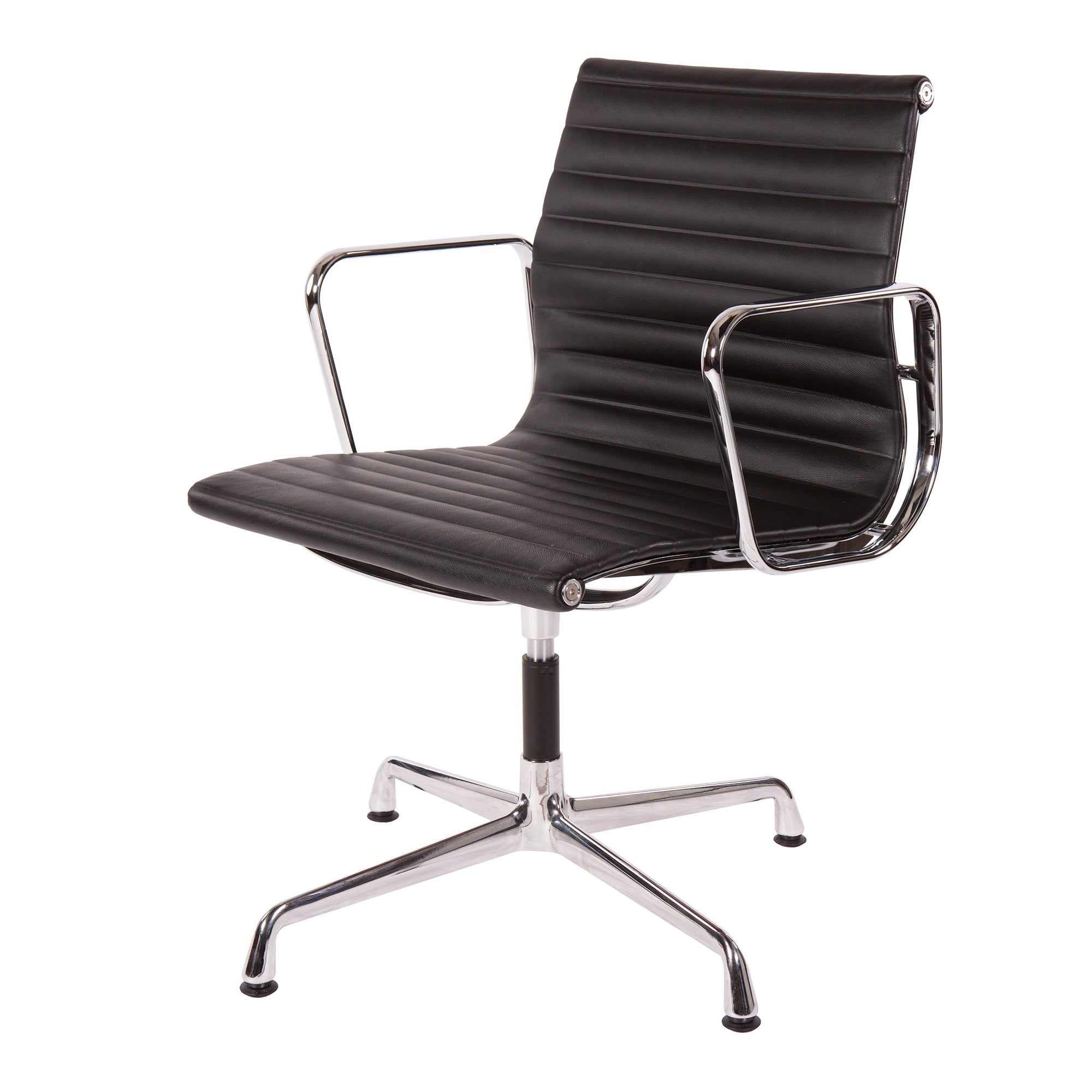 Charles Eames style, Conference stol EA108 lær svart
