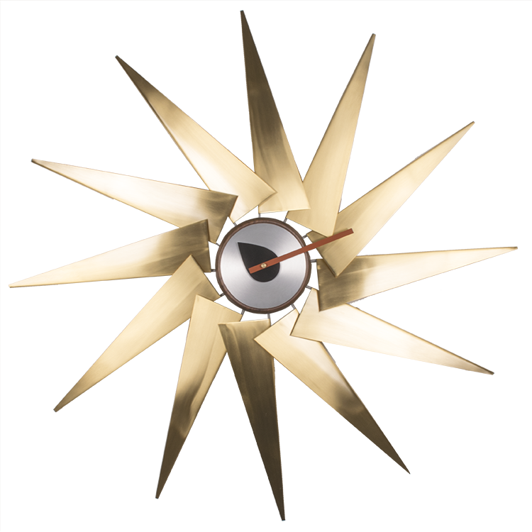 George Nelson style, Veggur Windmill clock Metal