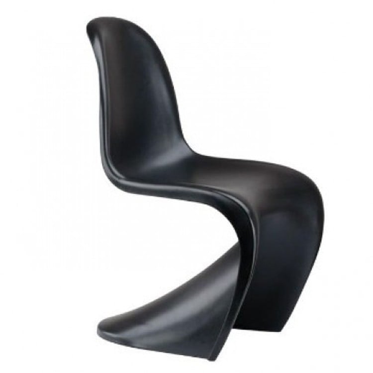 Verner Panton style, Spisestue stol Panton stol matt PP svart