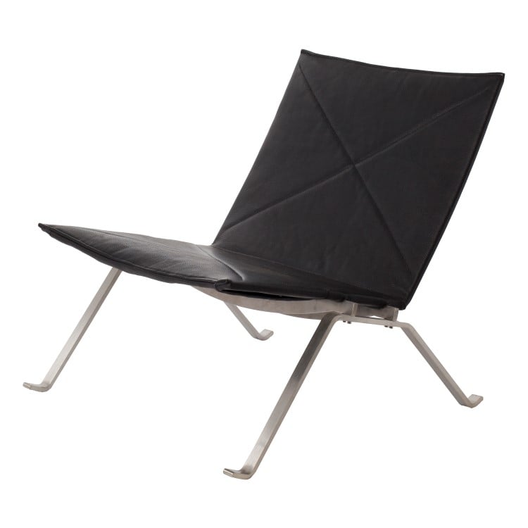 Poul Kjaerholm style, Lounge stol PK22 svart