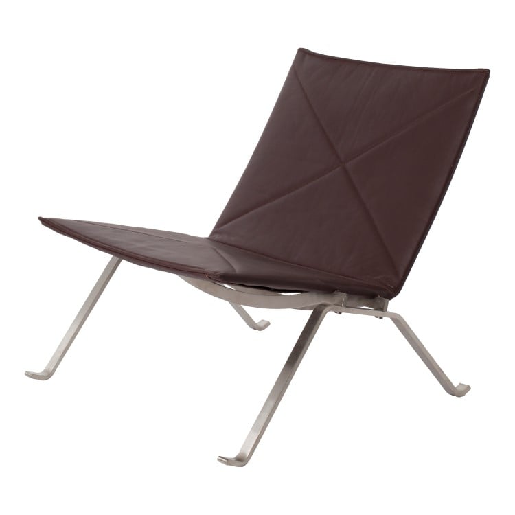 Poul Kjaerholm style, Lounge stol PK22 brun