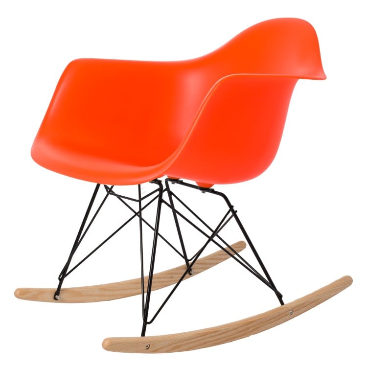 Charles Eames style, Gyngestol RAR PP neon oransj