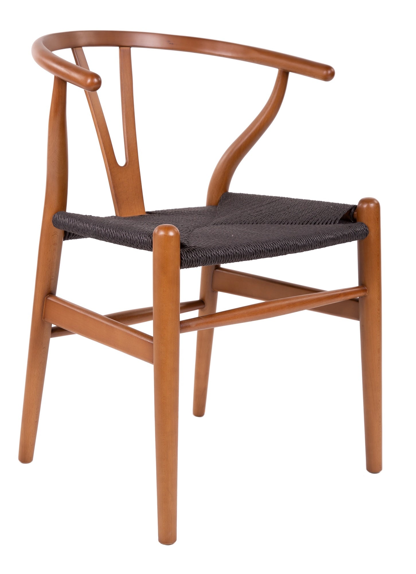 Wegner style, Spisestue stol Y-chair wishbone CH24 Valnøtt svart