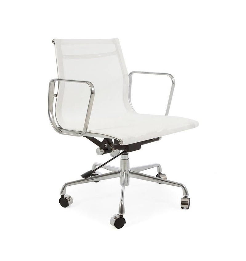 Charles Eames style, Kontorstol EA117 mesh stoff hvit