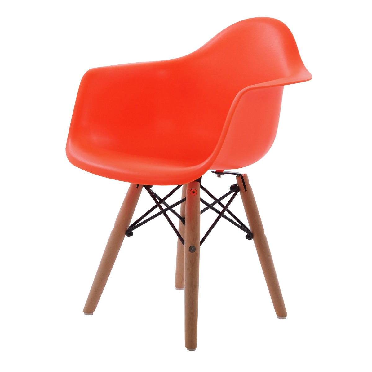 Charles Eames style, Barnestol DAW Junior neon Oransj