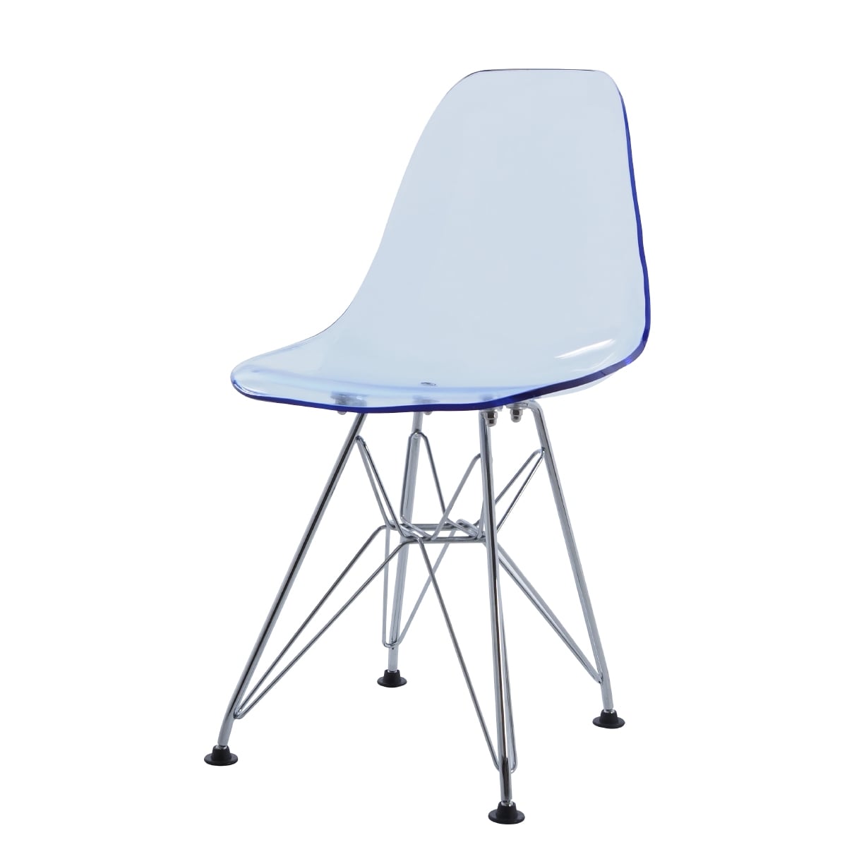 Charles Eames style, Barnestol DSR Junior transparant blå