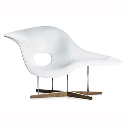 Charles Eames style, Lounge stol La Chaise stol hvit