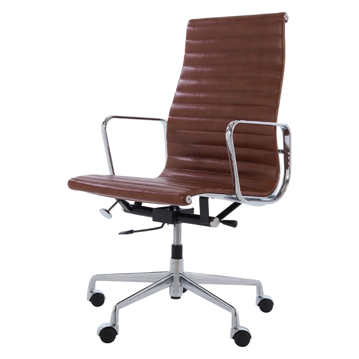 Charles Eames style, Kontorstol EA119 lær antikk
