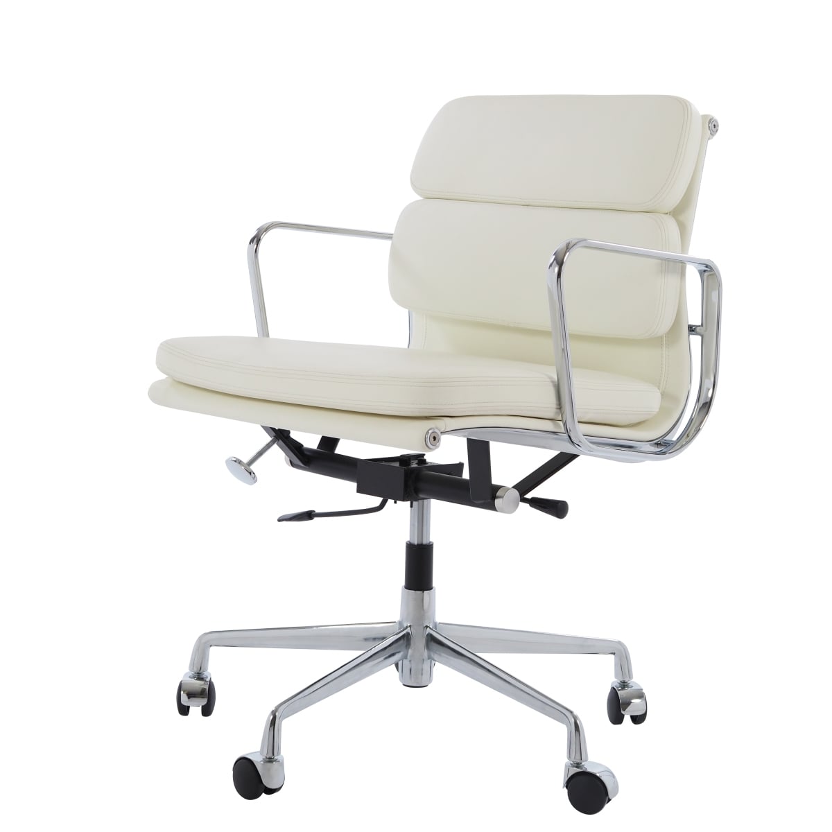 Charles Eames style, Kontorstol EA217 lær creme