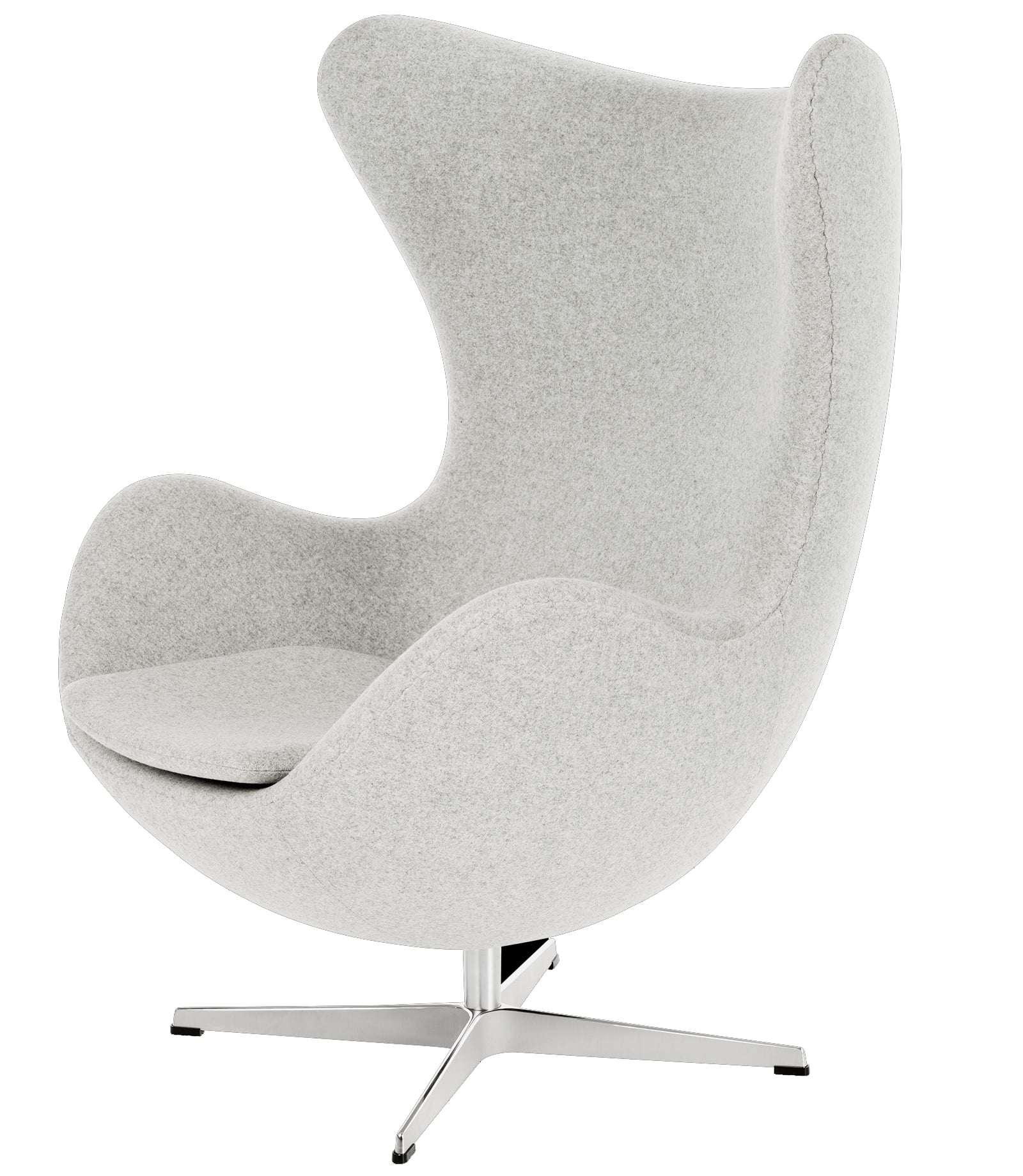 Arne Jacobsen style, Lounge stol Egg stol Cashmere lysegrå