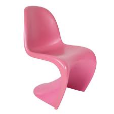 Verner Panton style, Barnestol Panton stol blank rosa