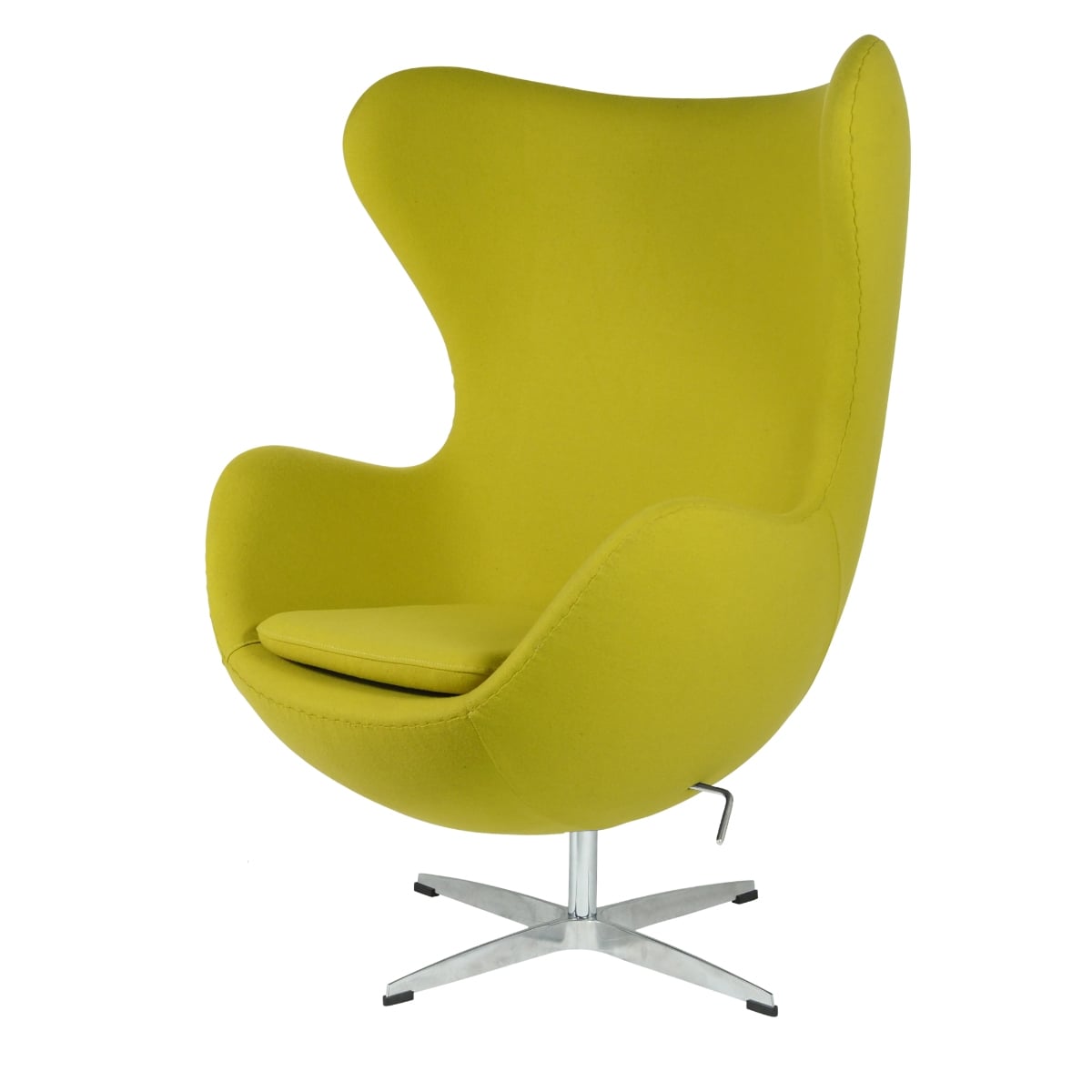 Arne Jacobsen style, Lounge stol Egg stol Cashmere sennep