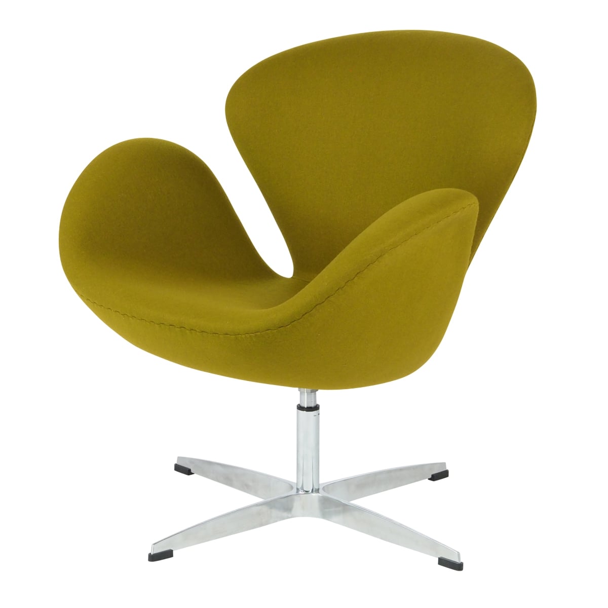 Arne Jacobsen style, Lounge stol Swan Cashmere oliven grønn
