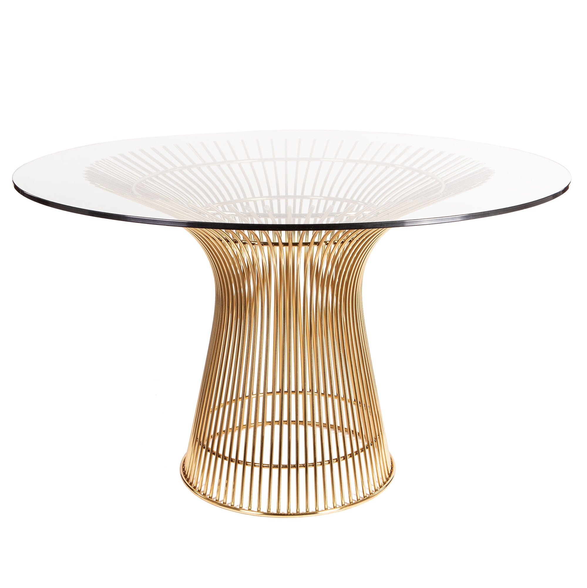 Warren Platner style, Spisebord Wire bord diameter 120cm gold