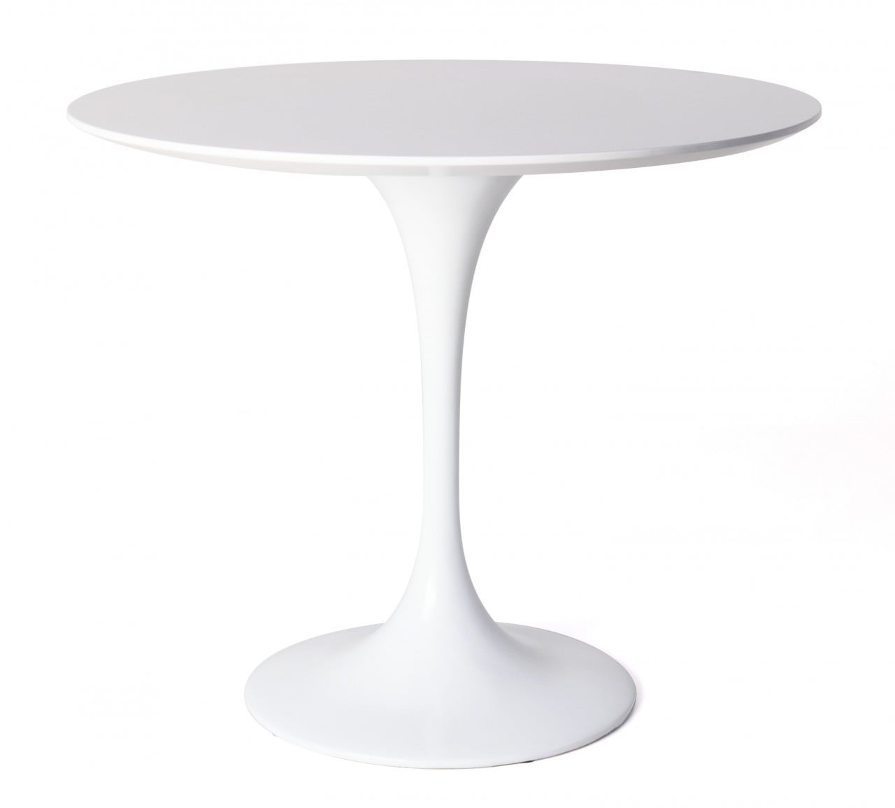 Eero Saarinen style, Spisebord Tulpanbord 80cm hvit (matt)