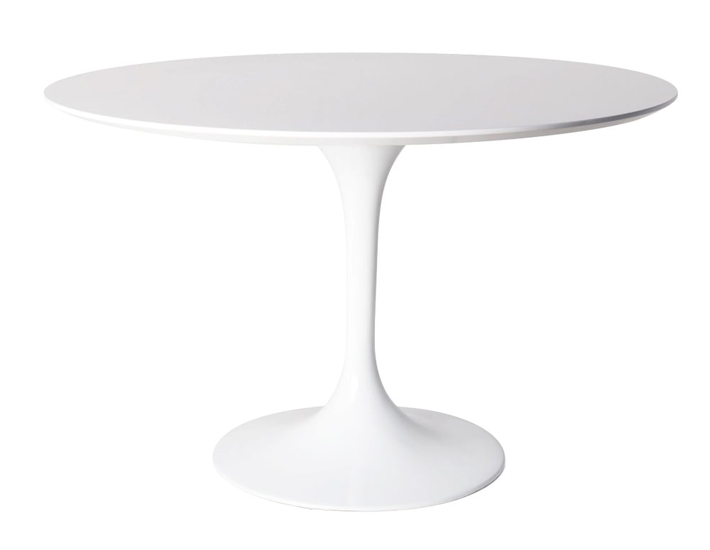 Eero Saarinen style, Spisebord Tulpanbord 100cm hvit (matt)