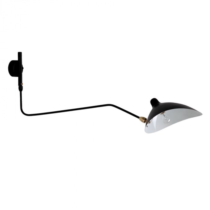 Serge Mouille style, Vegglampe Contemporary svart
