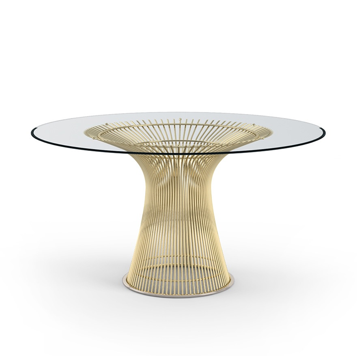 Warren Platner style, Spisebord Wire bord diameter 135cm gold