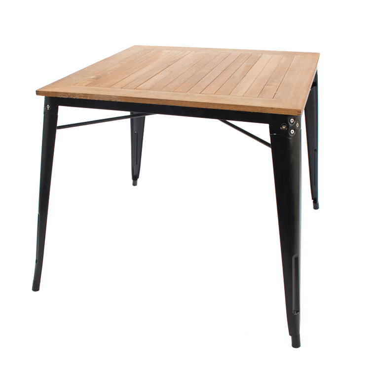 Xavier Pauchard style, Spisebord Utebord i Tolix stil spisebord svart